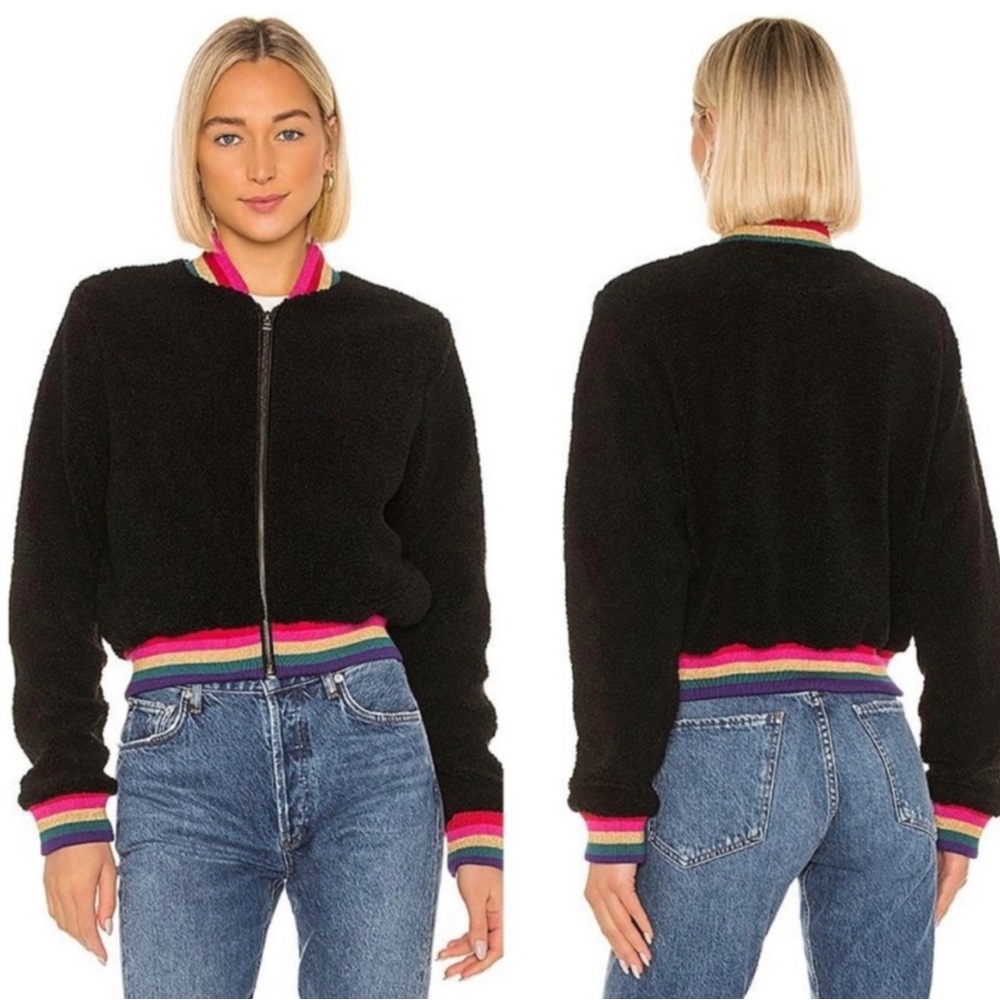 Spiritual Gangster Black Sherpa Zip Up Jacket